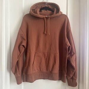 TNA Terry fleece Boyfriend Sweatfleece Hoodie in Teddy Brown